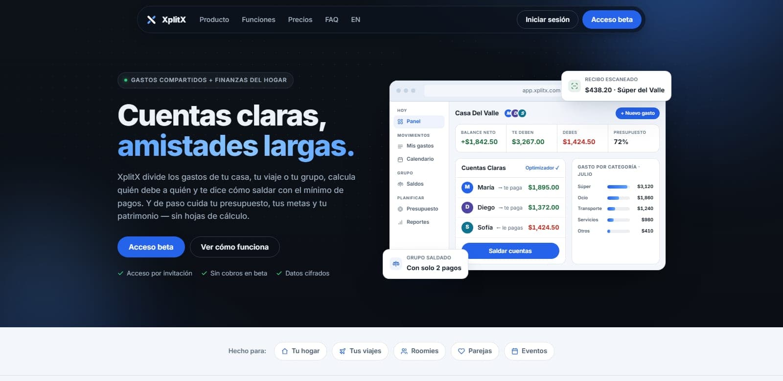 XplitX — product interface